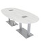 Skutchi Designs 45 in W, 96 in L, 29 in H, Engineered Wood Top, White HAR-BOVL-46X92-DOU-ELEC-WHCYPRESS - alternate 1
